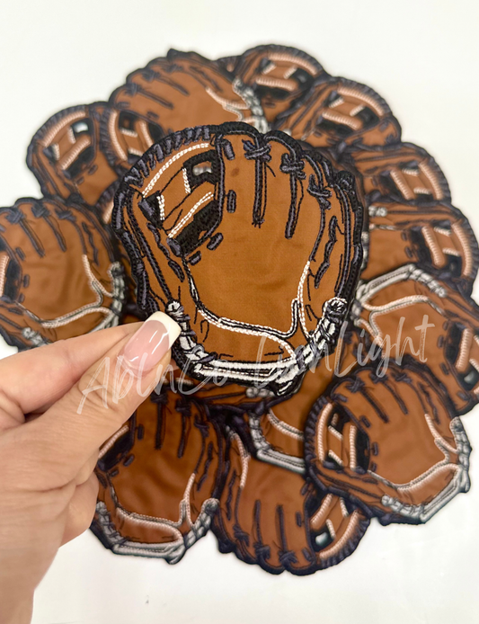 ABLN Boutique - Trucker hat patches 3” baseball glove mitt patch iron on