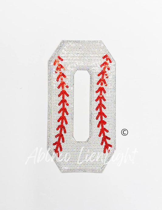 ABLNco - Sequin Baseball Numbers Patch - Large : 9
