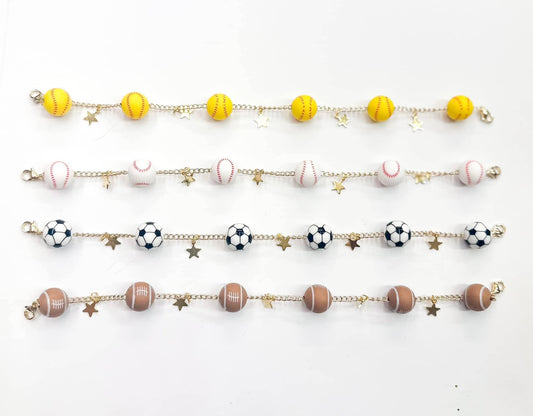 ABLN Boutique - Sports ball baseball softball football trucker hat chains: Softball