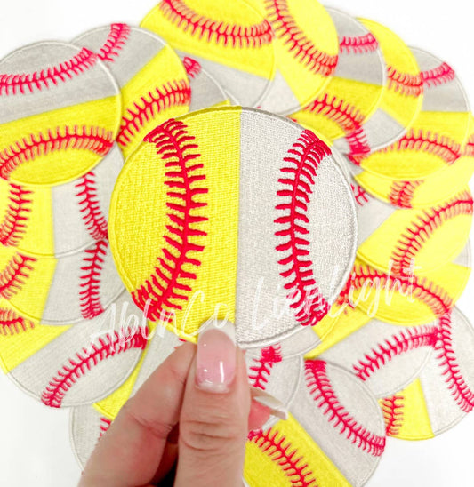 ABLN Boutique - Trucker hat patches half baseball softball patch iron on