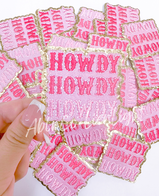 ABLN Boutique - Trucker hat patches sequins howdy cowgirl embroidery patch