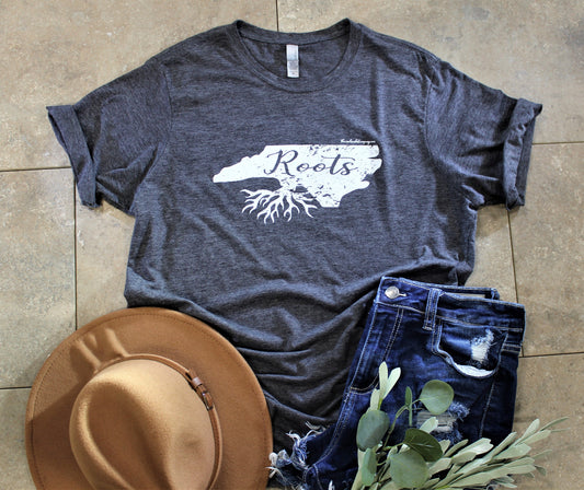 North Carolina Roots T-Shirt-Charcoal