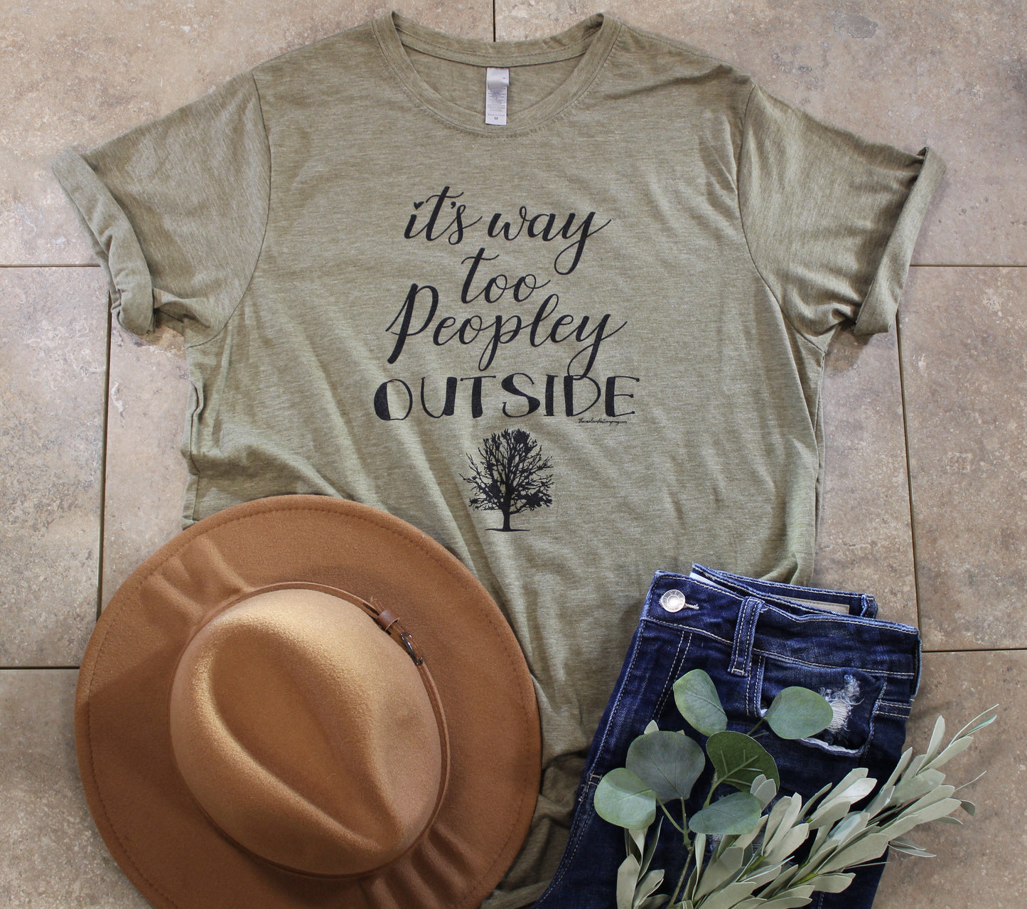 Way Too Peopley T-Shirt-Sage Green