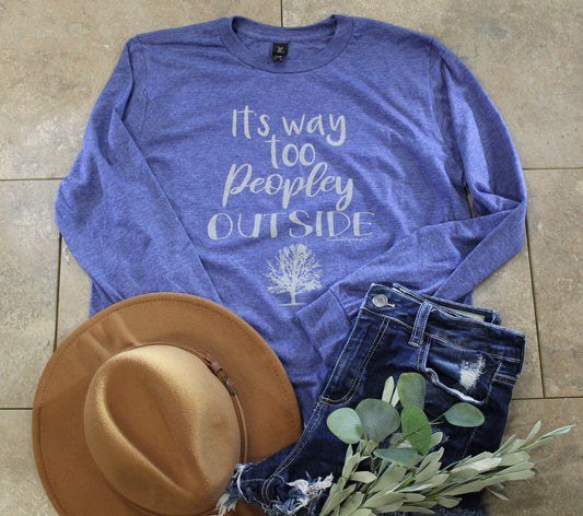 Way Too Peopley T-Shirt-Vintage Denim